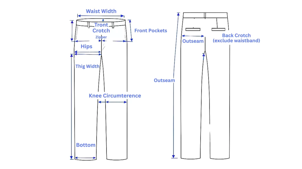 Measurement Process – Trousers Sizing Guide