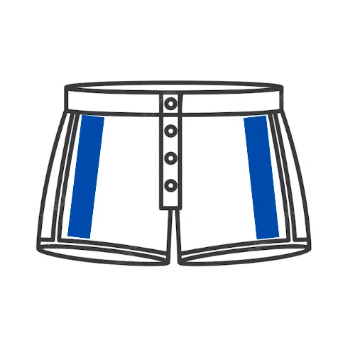 Men's boxer briefs with vertical prints on both side panels