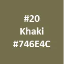 Fabric color option – Khaki #746E4C