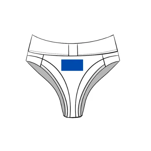 Women's panties with print centered on the front panel