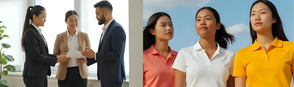 Trusted, certified, and people-first women’s polo shirt manufacturing company – RYZEAL in Bangladesh
