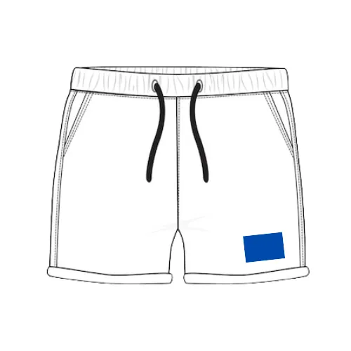 Shorts with a small print on the lower left front panel