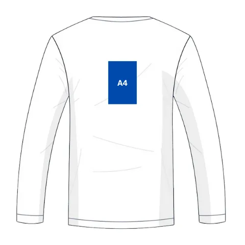 Men's sweatshirt featuring a creative print area