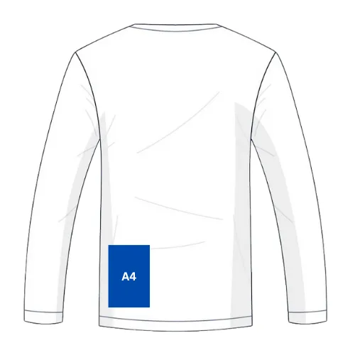 Men's sweatshirt featuring a creative print area