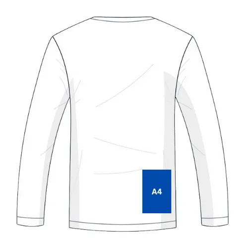 Men's sweatshirt featuring a creative print area