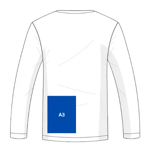 Men's sweatshirt featuring a creative print area