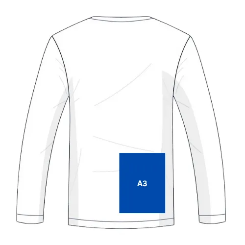 Men's sweatshirt featuring a creative print area