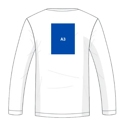 Men's sweatshirt featuring a creative print area