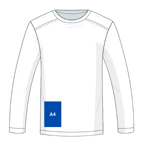 Men's sweatshirt featuring a creative print area