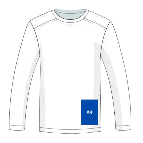Men's sweatshirt featuring a creative print area