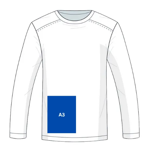 Men's sweatshirt featuring a creative print area