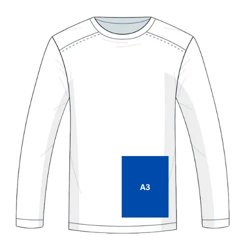 Men's sweatshirt featuring a creative print area