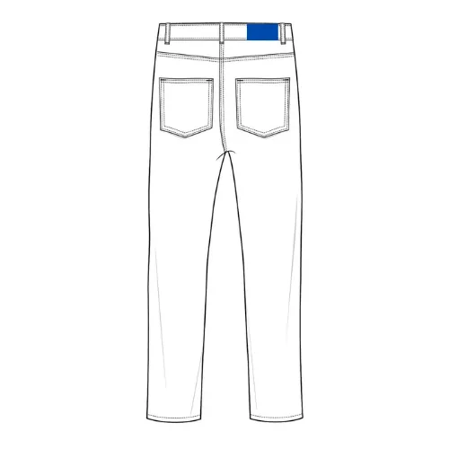 Denim print position 16 showing back waistband label area by RYZEAL, an apparel manufacturing and sourcing company in Bangladesh