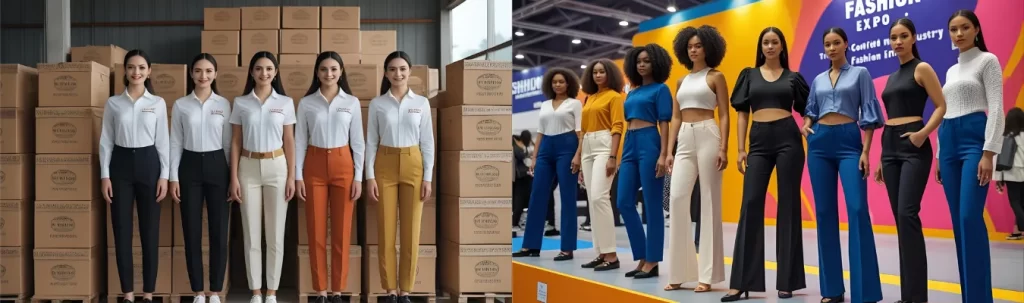 Certified and ethical women’s trousers manufacturer team at Ryzeal Sourcing in Bangladesh with a people-first approach to apparel production