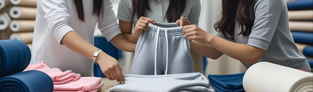 Inspection Process – Women's Wholesale Sweatpants Supplier Quality Check