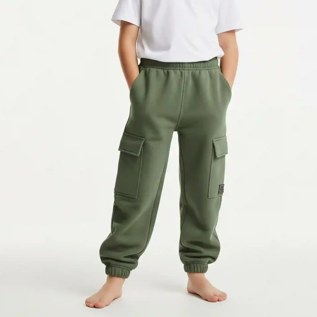 RYZEAL SOURCING cargo sweatpant manufacturer in Bangladesh for men women and kids producing joggers with utility pockets and durable fabrics