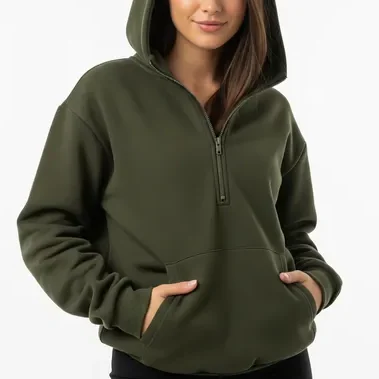 Women’s Half Zip Hoodie Manufacturer in Bangladesh – RYZEAL SOURCING