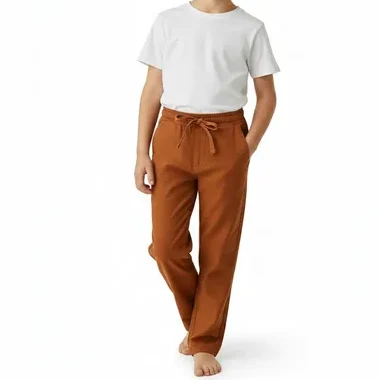 Kids drawstring trousers manufactured by RYZEAL SOURCING Bangladesh.
