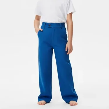 Kids high waist trousers manufactured by RYZEAL SOURCING in Bangladesh.