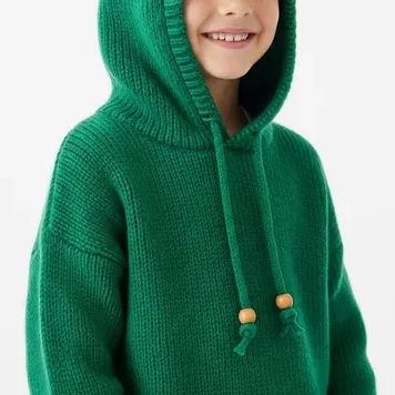 Knit kids hoodie produced by RYZEAL SOURCING, Bangladesh wholesale supplier for kids hoodies.