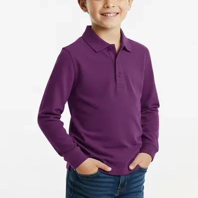 Kids long sleeve polo shirt from RYZEAL SOURCING Bangladesh.