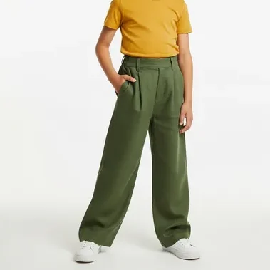 Wide-leg kids trousers manufactured in Bangladesh by RYZEAL SOURCING.