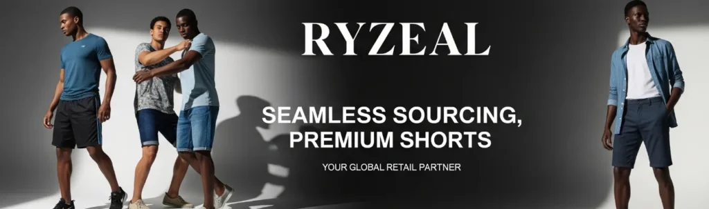RYZEAL premium shorts collection for men with trusted and certified sourcing.