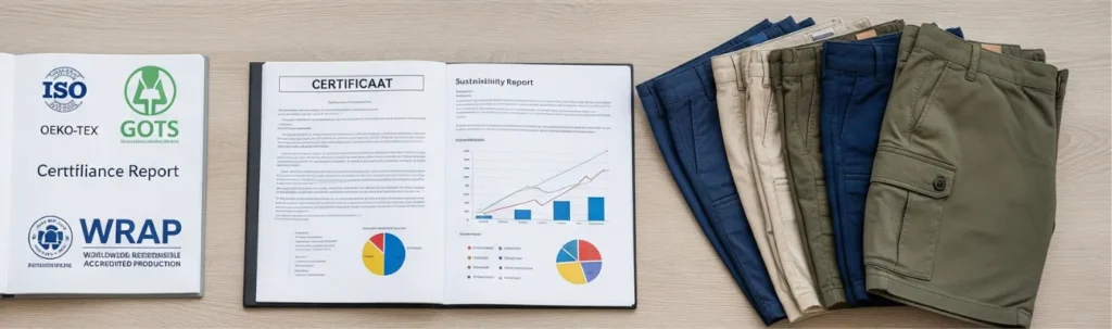 Quality control, compliance and ethical production at RYZEAL as shorts manufacturers for men.