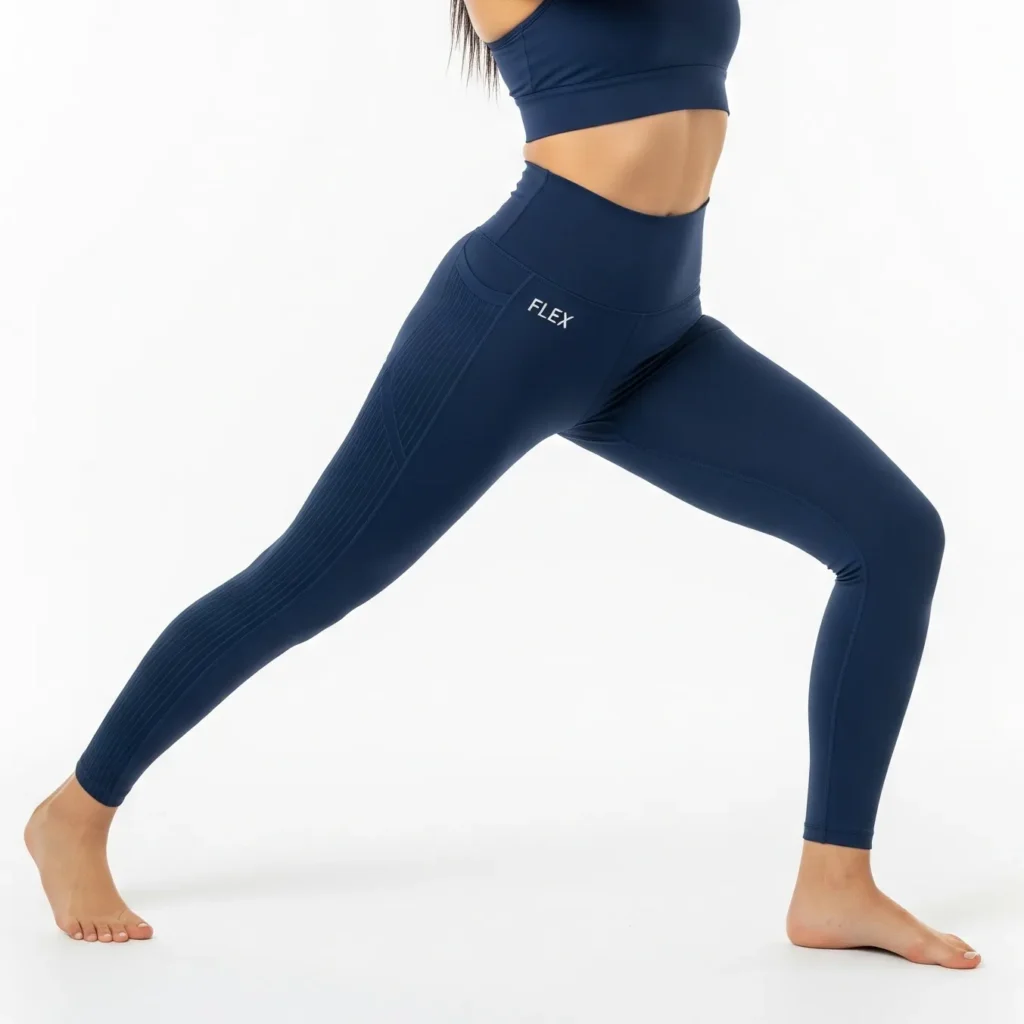 Flex women’s leggings manufactured by RYZEAL SOURCING in Bangladesh, designed for activewear and gym performance.