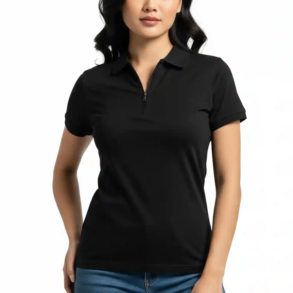 Women’s Zip Up Polo Shirt Manufacturer in Bangladesh RYZEAL SOURCING
