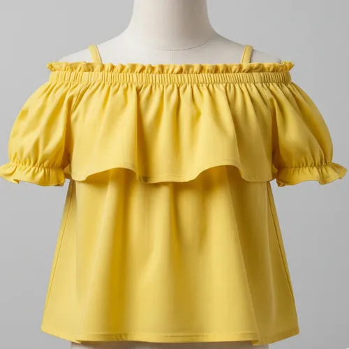 Kid's Off Shoulder Crop Top Tee Manufacturer in Bangladesh