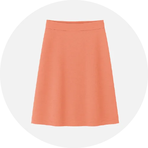 Women’s skirt product icon showing customizable skirt styles manufactured by RYZEAL Sourcing.