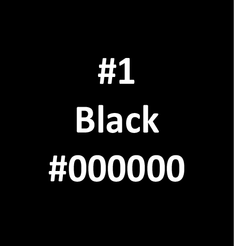 Black fabric color option used in custom apparel programs and available through RYZEAL.