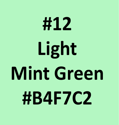 Light mint green fabric shade for apparel customization.
