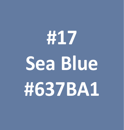 Sea blue fabric color swatch for customized clothing production.