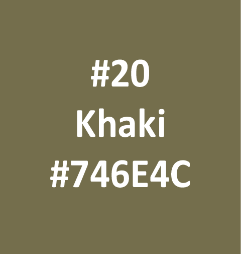Khaki fabric shade ideal for casual and utility-style clothing.
