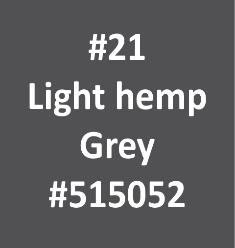 Light hemp grey fabric color used in apparel customization.