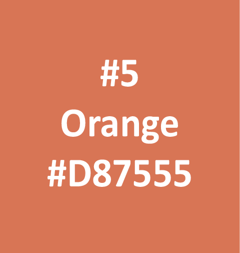 Orange fabric color used for bold and vibrant garment designs.