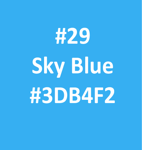 Sky blue fabric shade offered for custom apparel creation.