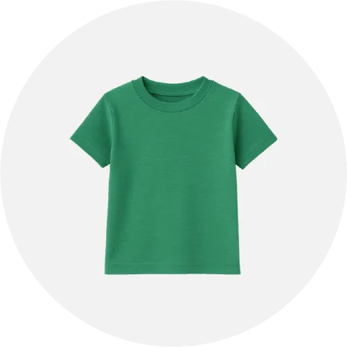 Kids’ T-shirt product icon representing customizable children’s tees manufactured by RYZEAL Sourcing.