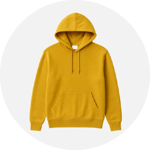 Men’s hoodie product icon showing customizable fleece and cotton hoodies from RYZEAL Sourcing.