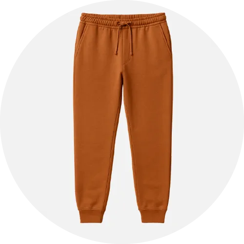 Men’s sweatpants product icon showcasing joggers and fleece pants manufactured by RYZEAL Sourcing.