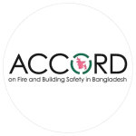 ACCORD certification logo ensuring building safety and fire compliance in garment factories linked to RYZEAL Sourcing.