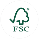 FSC certification logo for responsibly sourced forest-based trims and packaging at RYZEAL Sourcing.