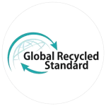 Global Recycled Standard certification logo for sustainable recycled materials used by RYZEAL Sourcing.