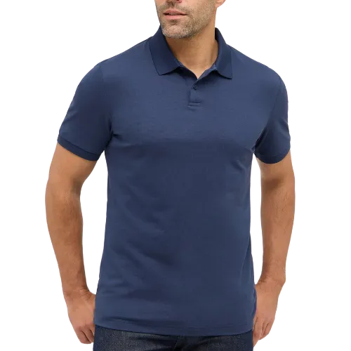 Modern fit men’s polo shirt tailored by RYZEAL Sourcing for a clean, contemporary look.
