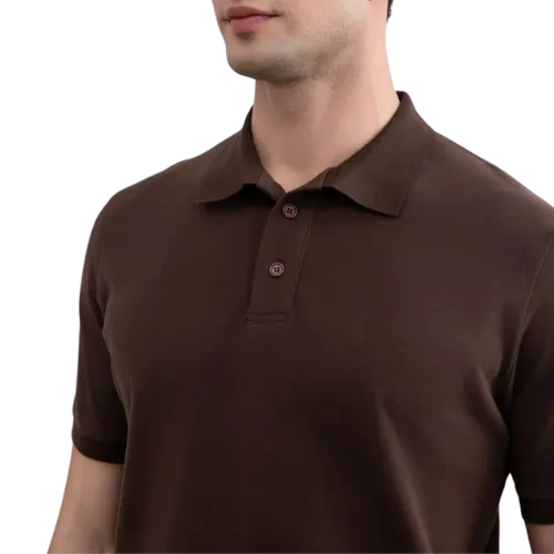 Textured piqué polo shirt designed by RYZEAL Sourcing for luxury comfort.