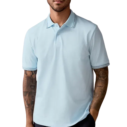 Classic short-sleeve polo shirt by RYZEAL Sourcing made for breathable comfort.