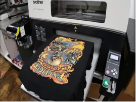 DTG (Direct-to-Garment) printing for detailed, photorealistic apparel designs.