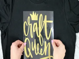 HTV (Heat Transfer Vinyl) printing technique for detailed garment lettering and graphics.